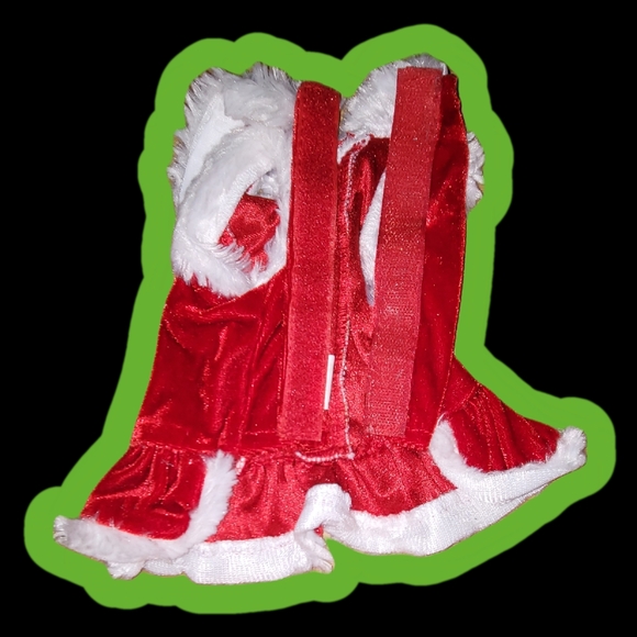 X-Small red Christmas dress for a cute little pup - Picture 5 of 6